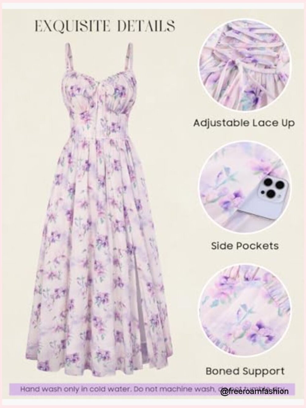 Women Corset Floral Milkmaid Sundress Wedding Guest Midi Dress - Picture 4 of 7
